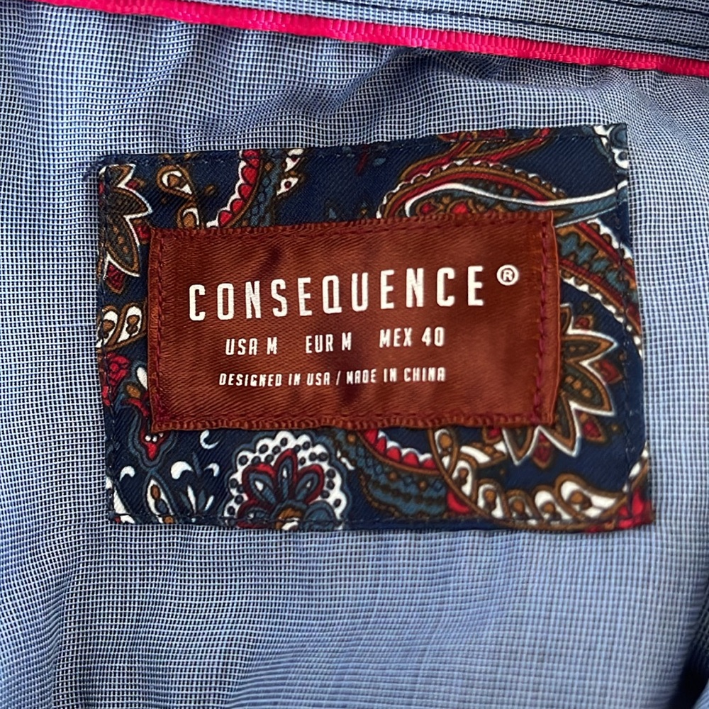 Consequence Men’s Button Down Size Medium - image 2